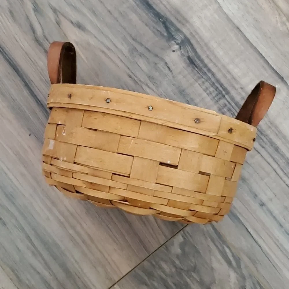 Longaberger | Leather handled basket
